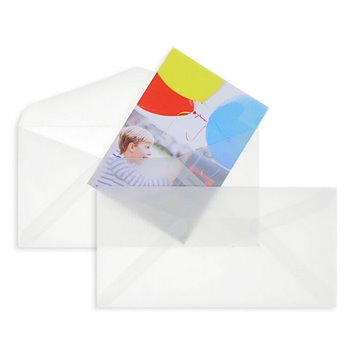 Buste Trasparenti Taglio Punta 11x22cm Pz.25 112g/m2