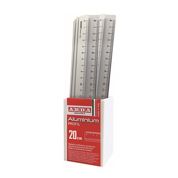 Barattolo 15 Pz Righelli Alluminio Profil Cm 20 17920bar