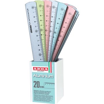 Barattolo 24 Righelli Alluminio Frost Cm.20 17820colbar