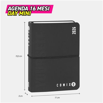 Agenda 16m 2025/2026 Day Mini Comix U Yourself Blue 73736bl