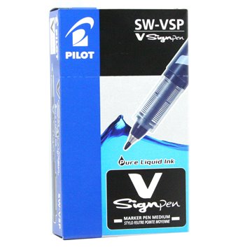 Pennarelli Pilot V Sign Pen Neri Sw-vsp