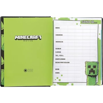 Diario 12mm Std Nero Minecraft Movie 73253ne