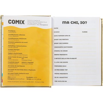 Agenda 16 Mesi Mini A Special Comix 73708a Oro Con Strass