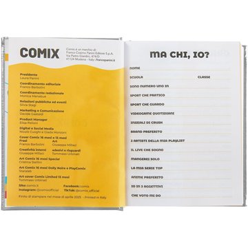 Agenda 16 Mesi 2025-2026 Mini B Special Comix 73708b Stella Argento Strass