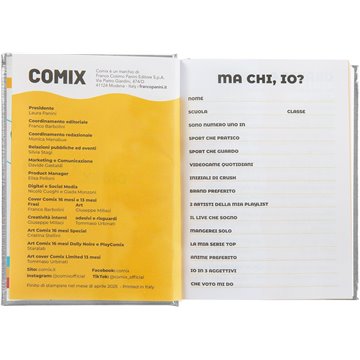 Agenda 16 Mesi 2025-2026 Standard B Special Comix 73709b Stella Argento Con Strass