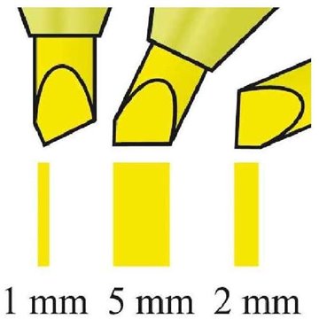 Evidenziatori Faber Grip 1543 Giallo Punta Scalpello Tratto 1-5mm