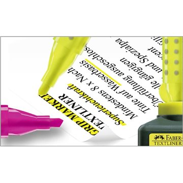 Evidenziatori Faber Grip 1543 Giallo Punta Scalpello Tratto 1-5mm