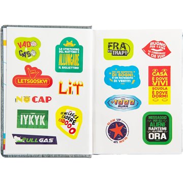 Agenda Comix 2025-2026 16m Std D 74087d Argento Scritta Nera