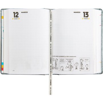 Agenda Comix 2025-2026 16m Std D 74087d Argento Scritta Nera