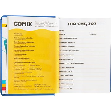 Agenda Comix 16m Mini E 74088e Azzurro Scritta Bianca