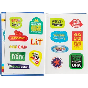 Agenda Comix 16m Mini E 74088e Azzurro Scritta Bianca