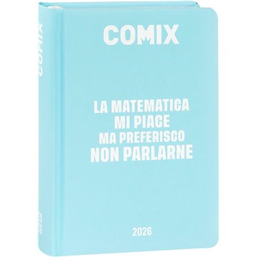 Agenda Comix 2025-2026 16m Mini G 74088g Azzurro Chiaro Scritta Bianca