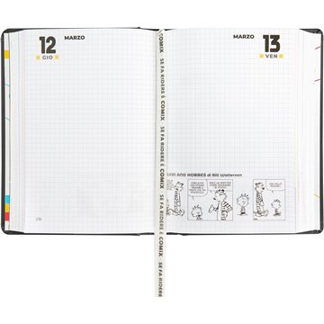 Agenda Comix 2025-2026 16m Mignon Plus B 74089b Nero Scritta Argento