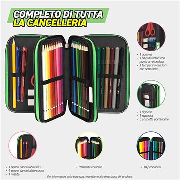 Astuccio Corredato 3 Zip Pixel Minecraft 74363