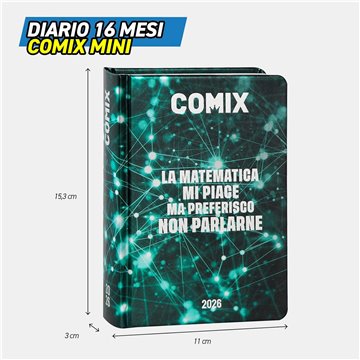 Agenda Comix 2025-2026 16m Mini J 74088k Verde
