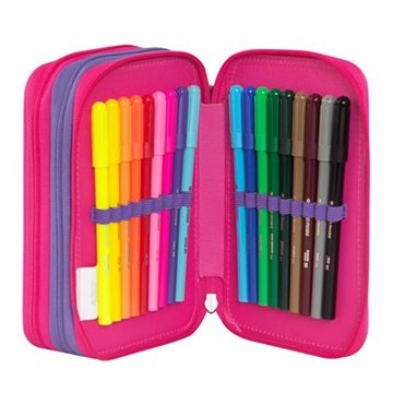 Astuccio Corredato 3 Zip Comix Wave Pins Girl 74156pg
