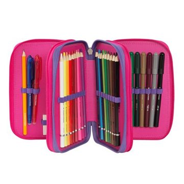 Astuccio Corredato 3 Zip Comix Wave Pins Girl 74156pg