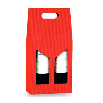 Scatola Portabottiglia Pz.2 Rosso