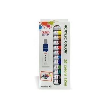 Tempera Acrilica 12 Tubi 12ml C1212a