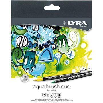 Pennarelli 24 Ly Aqua Brush Duo