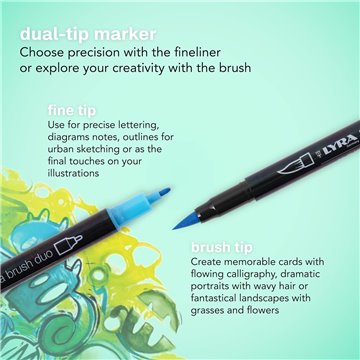 Pennarelli 24 Ly Aqua Brush Duo