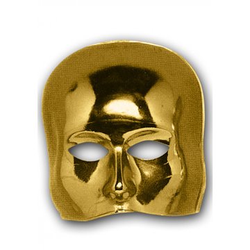 Carnevale Maschera Mezzo Viso Oro 00145