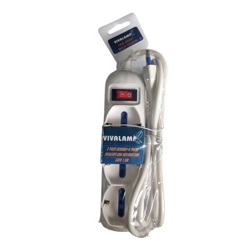 Multipresa 3 Schucko 6 Bivalenti 16a Con Interruttore Cavo Da 1