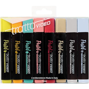 Evidenziatori Tratto Video Pastel Pz.8