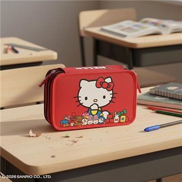 Astuccio Corredo 3 Zip Hello Kitty 75560