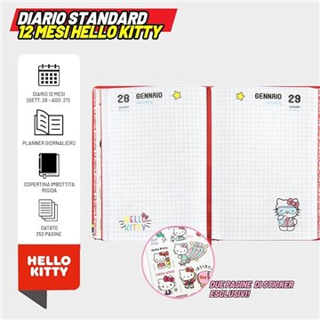 Superdiario Std Datato Red Hello Kitty 76189rd
