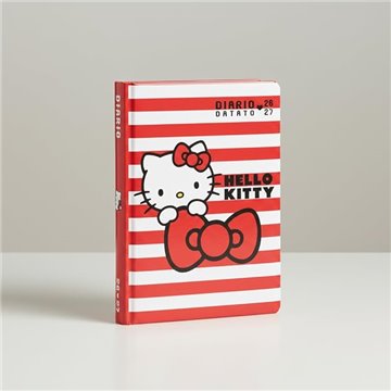 Superdiario Std Datato Stripes Hello Kitty 76189st
