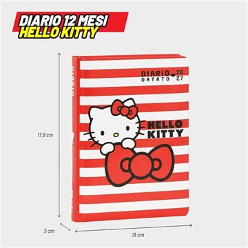 Superdiario Std Datato Stripes Hello Kitty 76189st