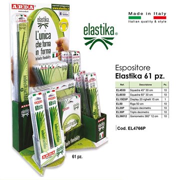 Espositore Righelli E Squadre Elastika 61 Pezzi El4766p