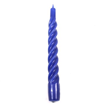 Candele Tortiglione Laccate Blu Pz.6