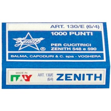 Punti Metallici Zenith 6/4 Mod 130/e Confezione Da 1000punti