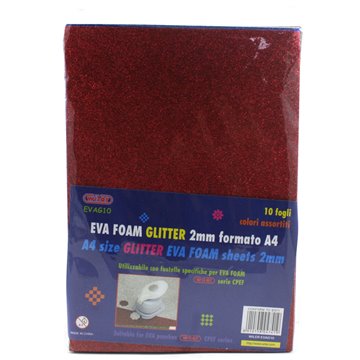 Fogli Foam Eva Glitter Pz.10