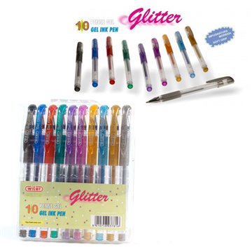 Penne Gel Glitterate 10 Pezzi Gel10g