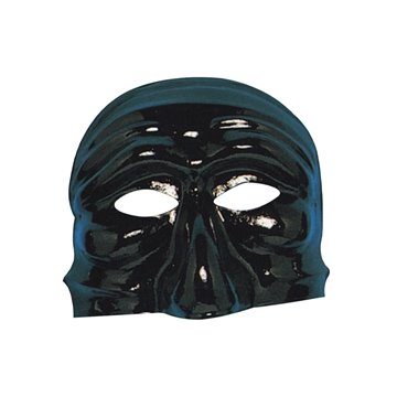 Maschera Pulcinella Classico Nero In Plastica