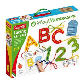 Lacing Abc+123 Montessori Eta' 3-7+ 02808