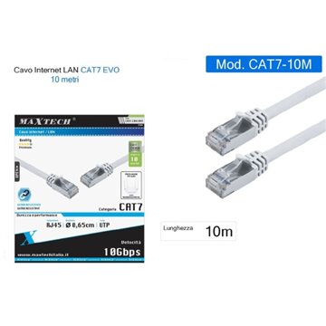 Cavo Ethernet Lan Cat7 10metri Maxtech Cat7-lan10m