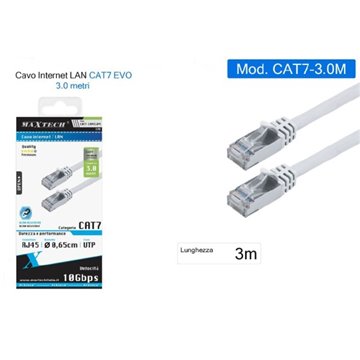 Cavo Ethernet Lan Cat7 3metri Maxtech Cat7-lan3.0m Evo