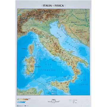 Cartine Geografiche 21x29,7 Italia Politica Fisica 09343