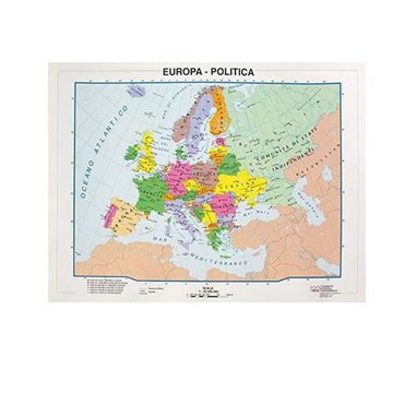 Cartine Geografiche 21x29,7 Europa Politica Fisica 09344