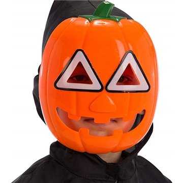 Maschera Zucca In Plastica Rigid Con Suono E Luci Halloween