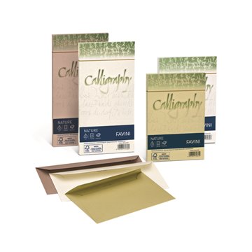 Buste Calligraphy Nature 11x22 Pz.25 Gr.120 Oliva A57n104