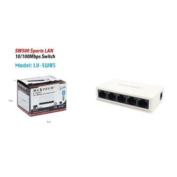 Switch Desktop 5 Porte Lan Sw500 10/100mbps Lv-sw05