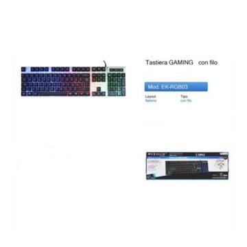 Tastiera Gaming Con Filo Led Retroilluminata Rgb Lionz Maxtech Ek-rgb03