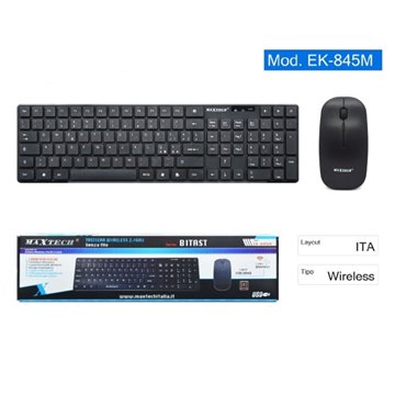 Tastiera E Mouse Wireless Layout Ita Maxtech Ek-845m