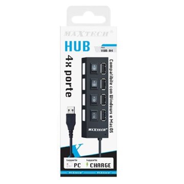 Caricatore Multipresa Hub 4 Porte Usb 2.0 Hub-04