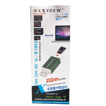 Lettore Di Schede Nero Memory Card Usb 2.0 480 Mbps Tf/sd/m2/ms Card Lto-sm02